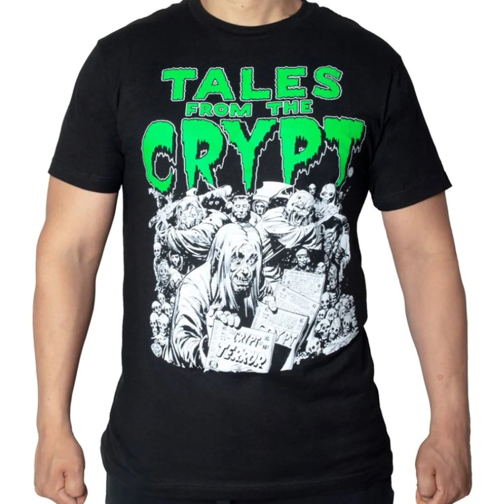 Tales From The Crypt Men's Black Tee Shirt Glow in Dark S-M-L-XL-2XL-3XL NWT